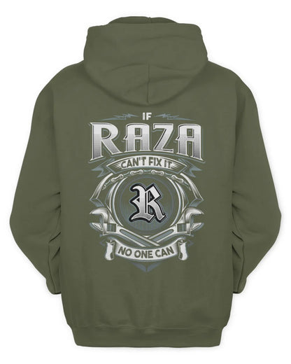 RAZA AP81-K4-626 - Personalized Ahmed Quote Apparel “If Ahmed Can't Fix It, No One Can” - Unisex Hoodie - Military Green