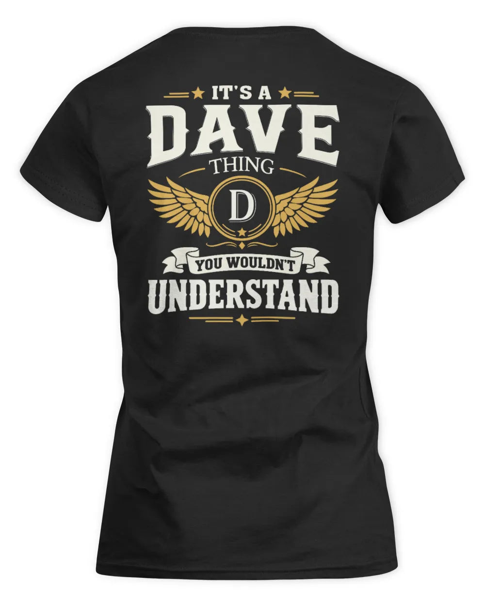 DAVE KT06-M008 It’s a [NAME] Thing – You Wouldn’t Understand | Personalized Vintage T-Shirt - Women's Standard T-Shirt - Black