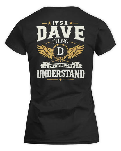 DAVE KT06-M008 It’s a [NAME] Thing – You Wouldn’t Understand | Personalized Vintage T-Shirt - Women's Standard T-Shirt - Black