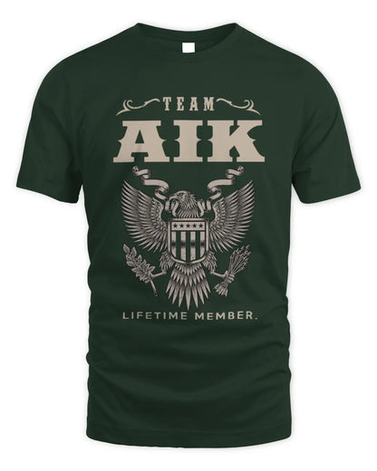 AIK TP06-K82 – Personalized Classic Style Apparel “Team NAME Lifetime Member” - Unisex Standard T-Shirt - Forest Green