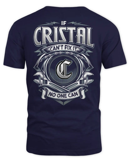 CRISTAL AP81-K4-626 - Personalized Ahmed Quote Apparel “If Ahmed Can't Fix It, No One Can” - Unisex Standard T-Shirt - Navy