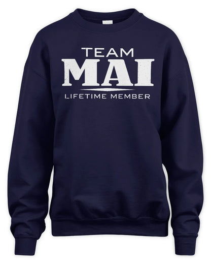 MAI BL62-K4-128 - Personalized “Team NAME Lifetime Member” - Unisex Sweatshirt - Navy