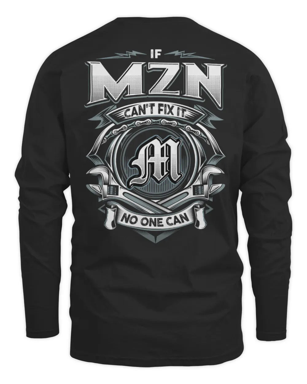 MZN AP81-K4-626 - Personalized Ahmed Quote Apparel “If Ahmed Can't Fix It, No One Can” - Men's Long Sleeved T-Shirt - Black