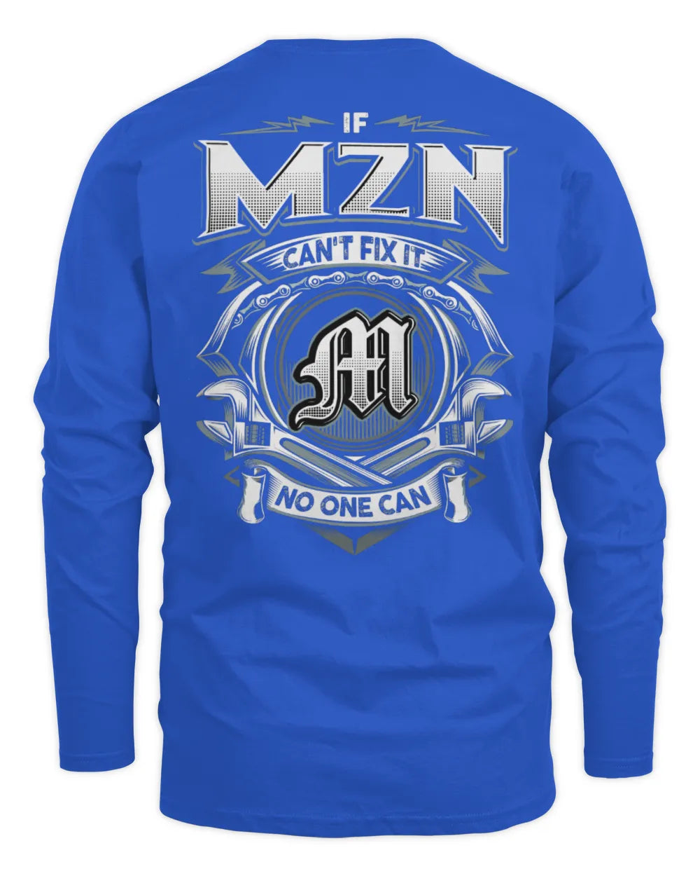 MZN AP81-K4-626 - Personalized Ahmed Quote Apparel “If Ahmed Can't Fix It, No One Can” - Men's Long Sleeved T-Shirt - Royal
