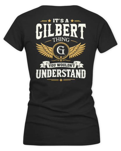 GILBERT KT06-M008 It’s a [NAME] Thing – You Wouldn’t Understand | Personalized Vintage T-Shirt - Women's V-Neck T-Shirt - Black