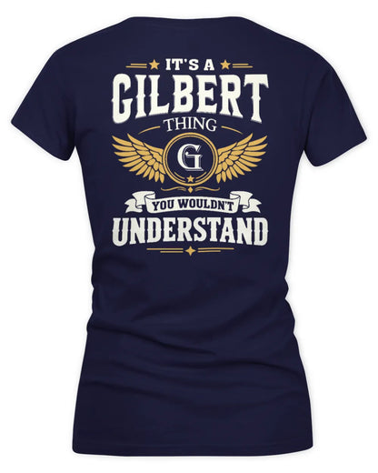 GILBERT KT06-M008 It’s a [NAME] Thing – You Wouldn’t Understand | Personalized Vintage T-Shirt - Women's V-Neck T-Shirt - Navy