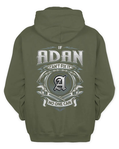 ADAN AP81-K4-626 - Personalized Ahmed Quote Apparel “If Ahmed Can't Fix It, No One Can” - Unisex Hoodie - Military Green