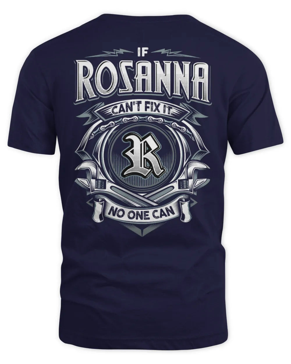 ROSANNA AP81-K4-626 - Personalized Ahmed Quote Apparel “If Ahmed Can't Fix It, No One Can” - Unisex Standard T-Shirt - Navy
