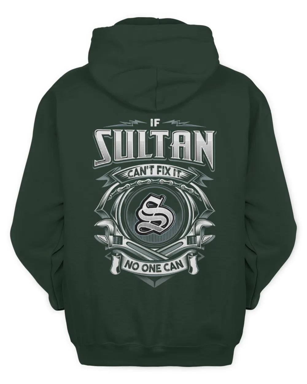 SULTAN AP81-K4-626 - Personalized Ahmed Quote Apparel “If Ahmed Can't Fix It, No One Can” - Unisex Hoodie - Forest Green