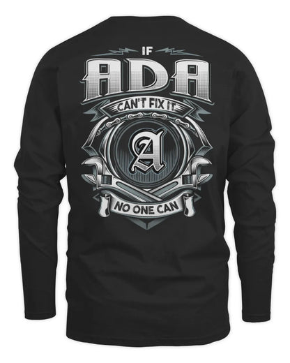 ADA AP81-K4-626 - Personalized Ahmed Quote Apparel “If Ahmed Can't Fix It, No One Can” - Men's Long Sleeved T-Shirt - Black