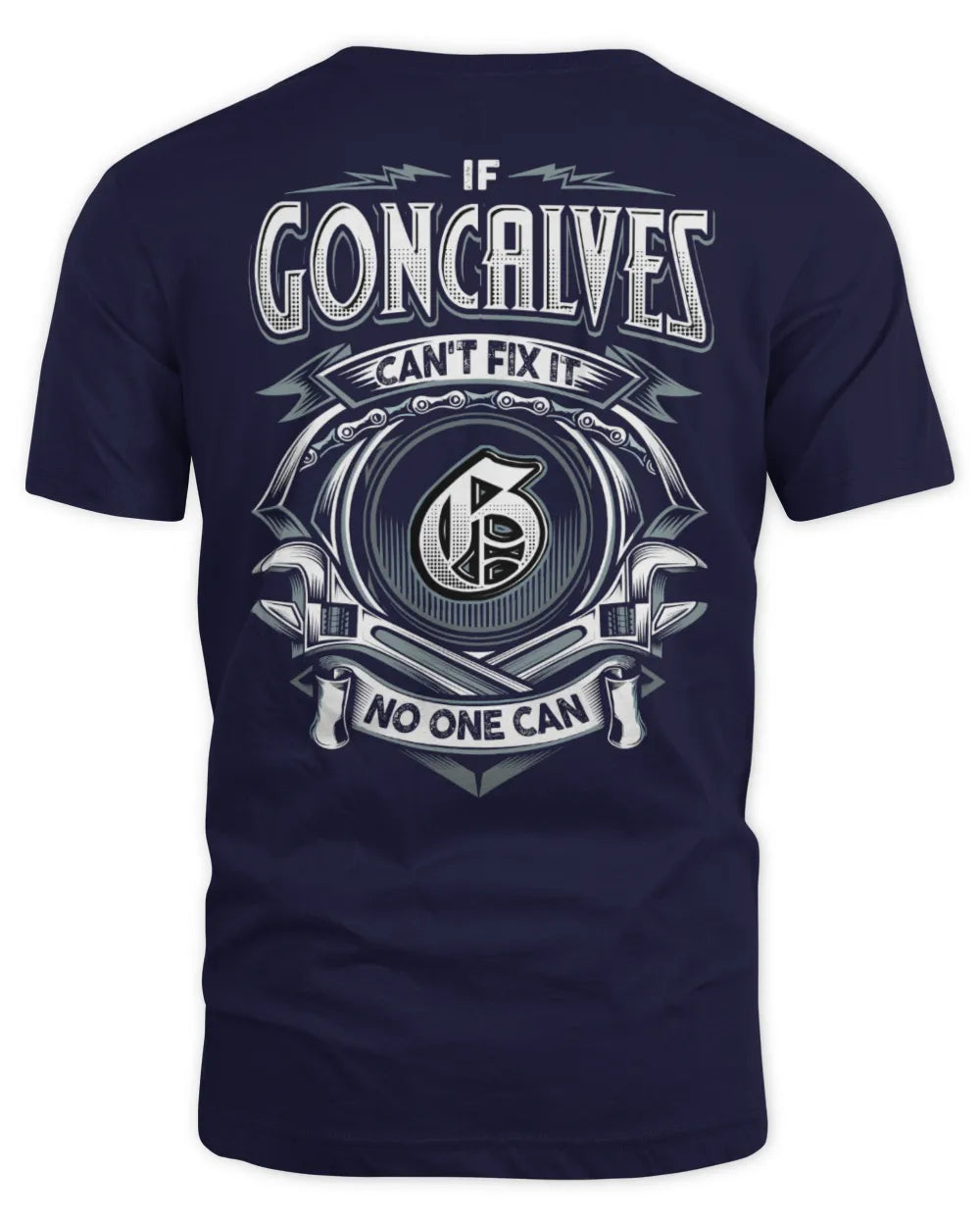GONCALVES AP81-K4-626 - Personalized Ahmed Quote Apparel “If Ahmed Can't Fix It, No One Can” - Unisex Standard T-Shirt - Navy