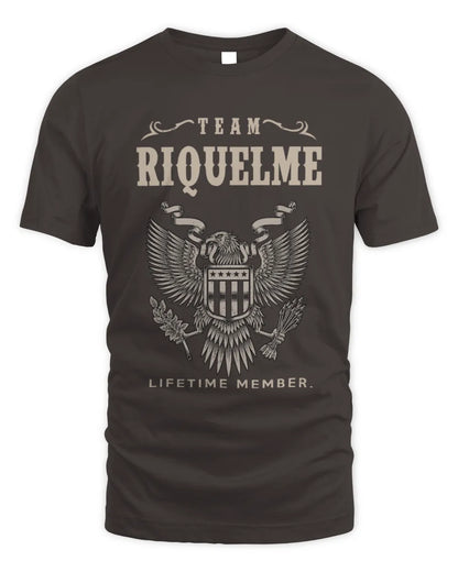 RIQUELME TP06-K82 – Personalized Classic Style Apparel “Team NAME Lifetime Member” - Unisex Standard T-Shirt - Dark Chocolate