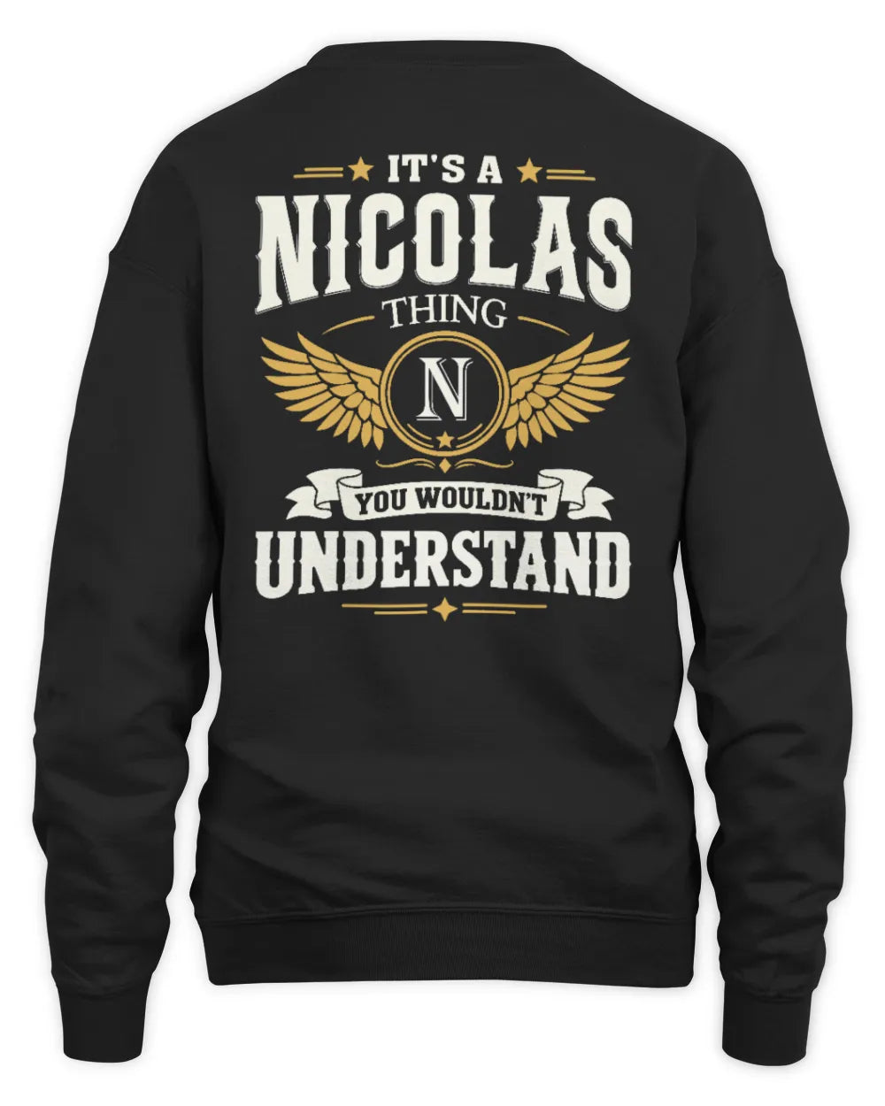 NICOLAS KT06-M008 It’s a [NAME] Thing – You Wouldn’t Understand | Personalized Vintage T-Shirt - Unisex Sweatshirt - Black