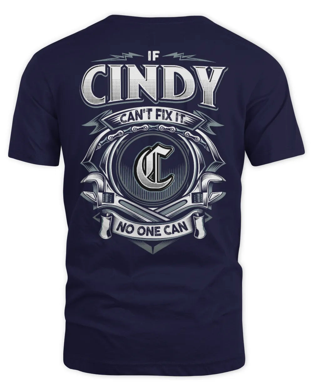 CINDY AP81-K4-626 - Personalized Ahmed Quote Apparel “If Ahmed Can't Fix It, No One Can” - Unisex Standard T-Shirt - Navy