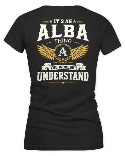 ALBA KT06-M008 It’s a [NAME] Thing – You Wouldn’t Understand | Personalized Vintage T-Shirt - Women's V-Neck T-Shirt - Black