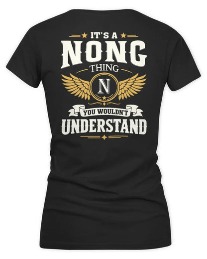 NONG KT06-M008 It’s a [NAME] Thing – You Wouldn’t Understand | Personalized Vintage T-Shirt - Women's V-Neck T-Shirt - Black