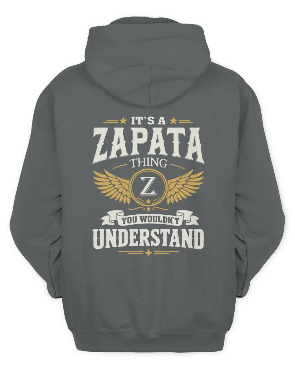 ZAPATA KT06-M008 It’s a [NAME] Thing – You Wouldn’t Understand | Personalized Vintage T-Shirt - Unisex Hoodie - Charcoal