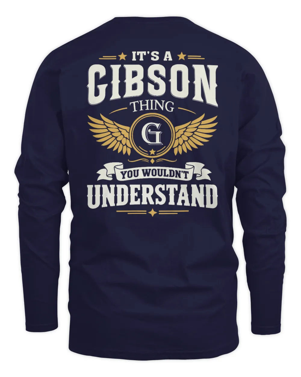 GIBSON KT06-M008 It’s a [NAME] Thing – You Wouldn’t Understand | Personalized Vintage T-Shirt - Men's Long Sleeved T-Shirt - Navy