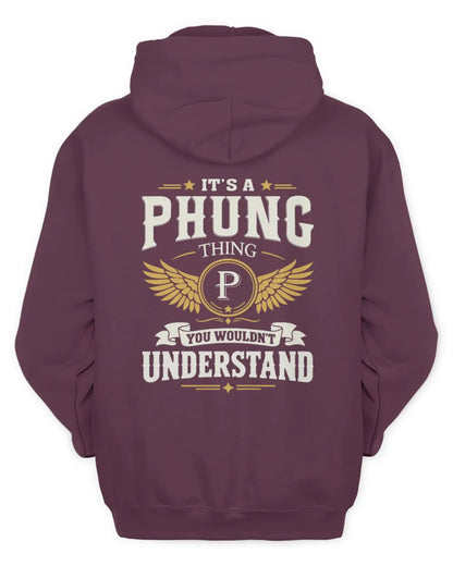 PHUNG KT06-M008 It’s a [NAME] Thing – You Wouldn’t Understand | Personalized Vintage T-Shirt - Unisex Hoodie - Maroon