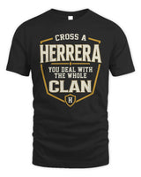 HERRERA NT1-K008 Cross A/An NAME, You Deal With the Whole Clan | Personalized Vintage T-Shirt - Unisex Standard T-Shirt - Black