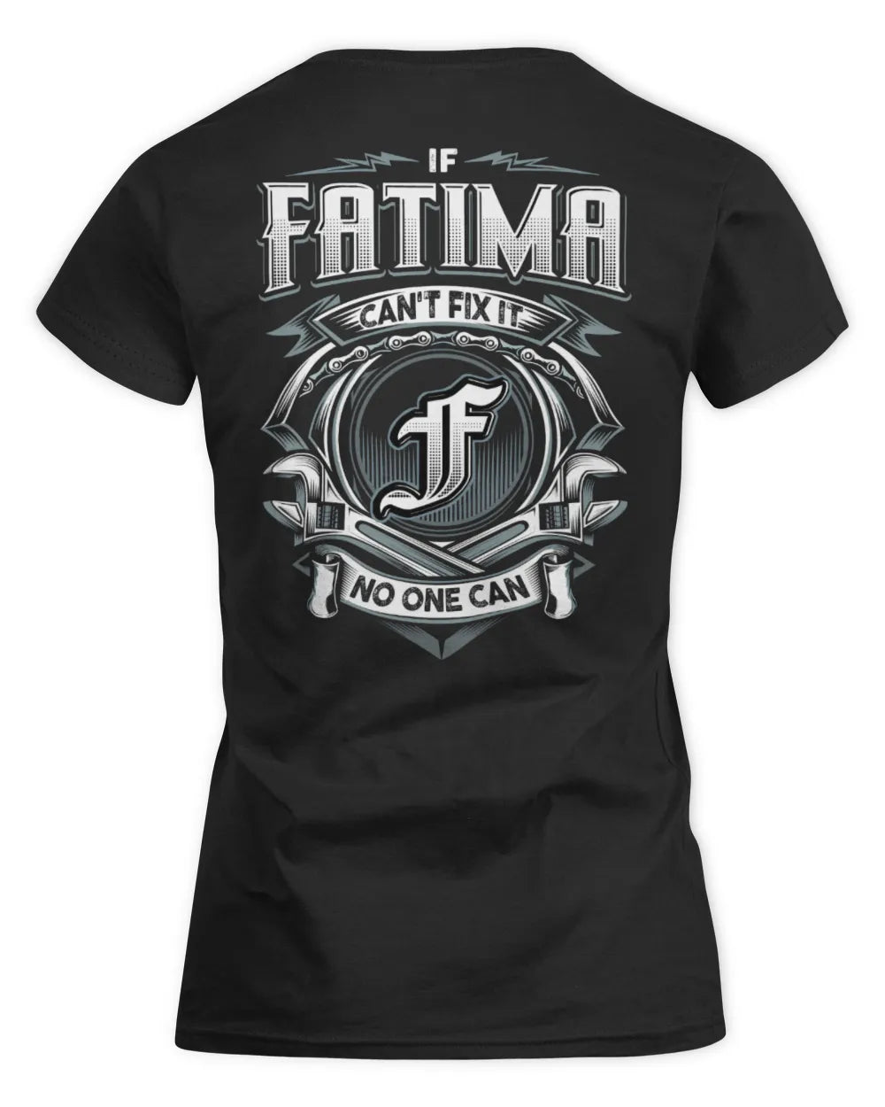 FATIMA AP81-K4-626 - Personalized Ahmed Quote Apparel “If Ahmed Can't Fix It, No One Can” - Women's Standard T-Shirt - Black