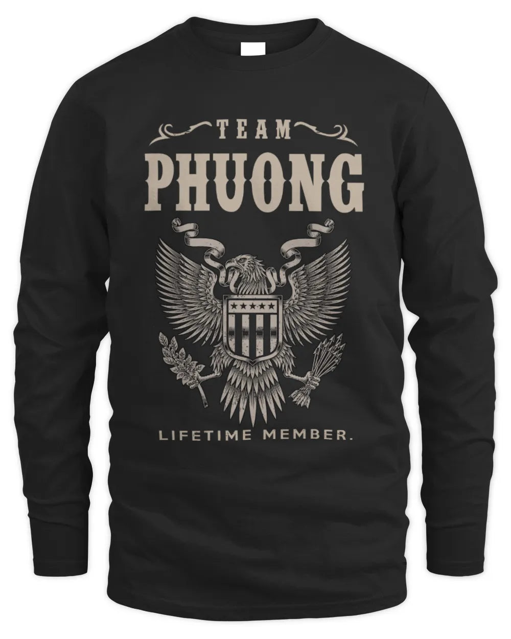 PHUONG TP06-K82 – Personalized Classic Style Apparel “Team NAME Lifetime Member” - Men's Long Sleeved T-Shirt - Black