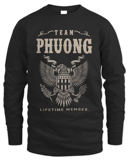 PHUONG TP06-K82 – Personalized Classic Style Apparel “Team NAME Lifetime Member” - Men's Long Sleeved T-Shirt - Black