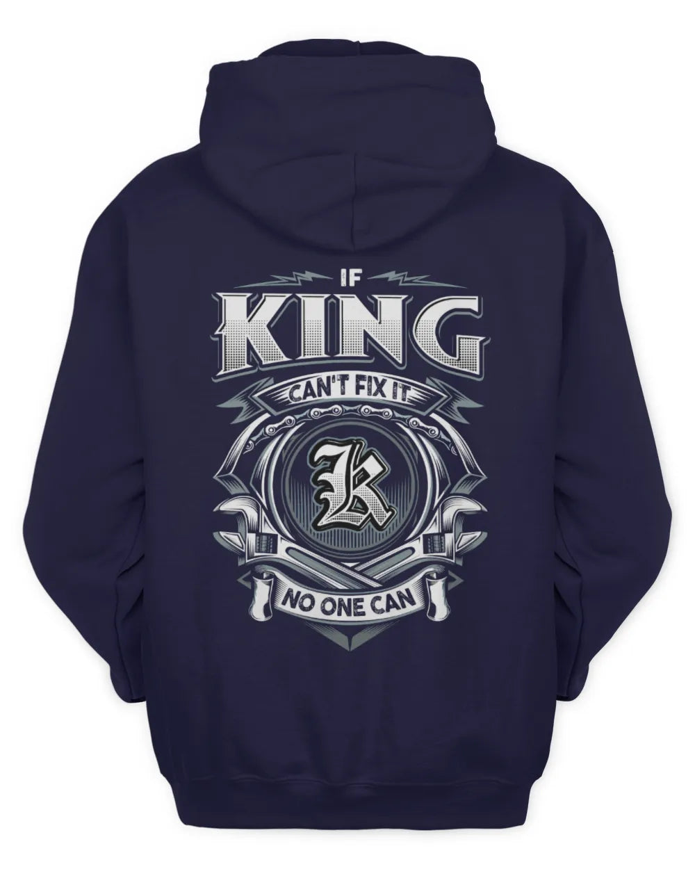 KING AP81-K4-626 - Personalized Ahmed Quote Apparel “If Ahmed Can't Fix It, No One Can” - Unisex Hoodie - Navy