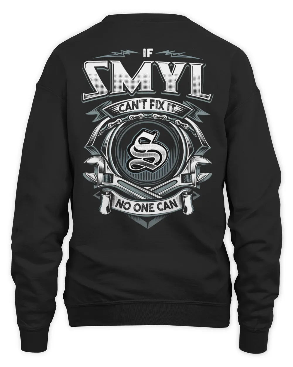 SMYL AP81-K4-626 - Personalized Ahmed Quote Apparel “If Ahmed Can't Fix It, No One Can” - Unisex Sweatshirt - Black