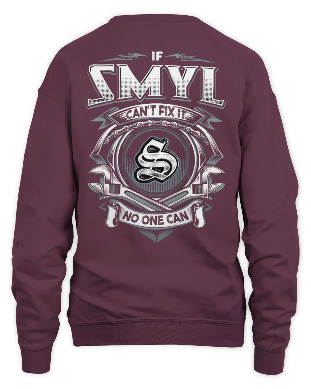 SMYL AP81-K4-626 - Personalized Ahmed Quote Apparel “If Ahmed Can't Fix It, No One Can” - Unisex Sweatshirt - Maroon