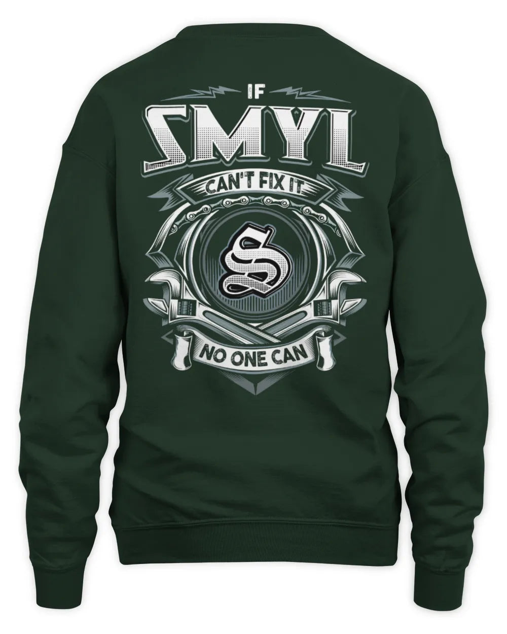 SMYL AP81-K4-626 - Personalized Ahmed Quote Apparel “If Ahmed Can't Fix It, No One Can” - Unisex Sweatshirt - Forest Green