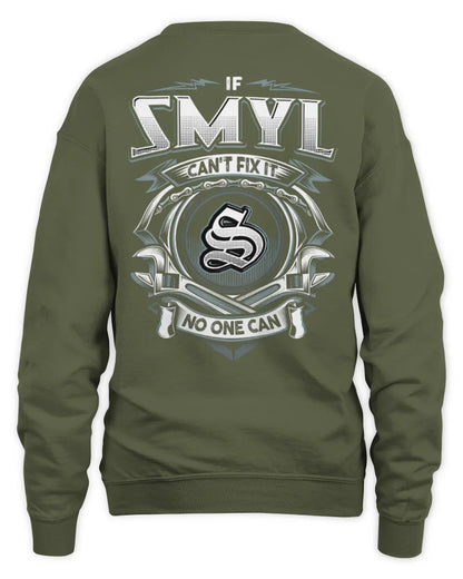 SMYL AP81-K4-626 - Personalized Ahmed Quote Apparel “If Ahmed Can't Fix It, No One Can” - Unisex Sweatshirt - Military Green