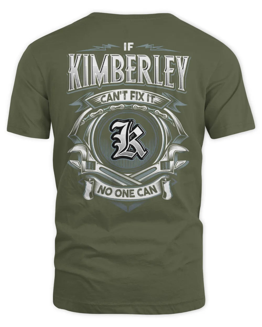 KIMBERLEY AP81-K4-626 - Personalized Ahmed Quote Apparel “If Ahmed Can't Fix It, No One Can” - Unisex Standard T-Shirt - Military Green