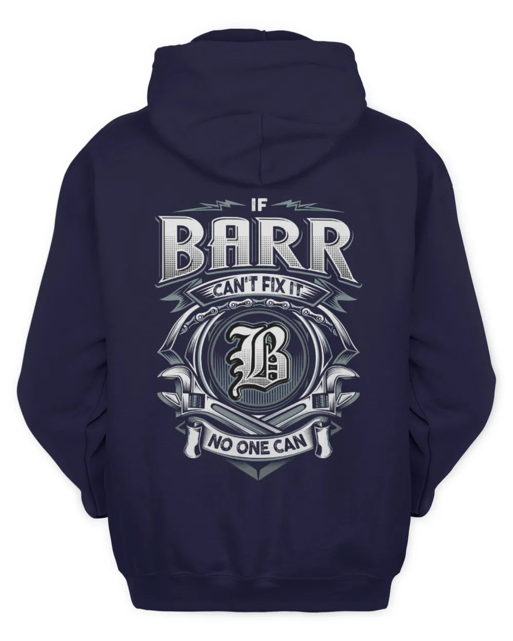 BARR AP81-K4-626 - Personalized Ahmed Quote Apparel “If Ahmed Can't Fix It, No One Can” - Unisex Hoodie - Navy