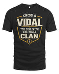 VIDAL NT1-K008 Cross A/An NAME, You Deal With the Whole Clan | Personalized Vintage T-Shirt - Unisex Standard T-Shirt - Black