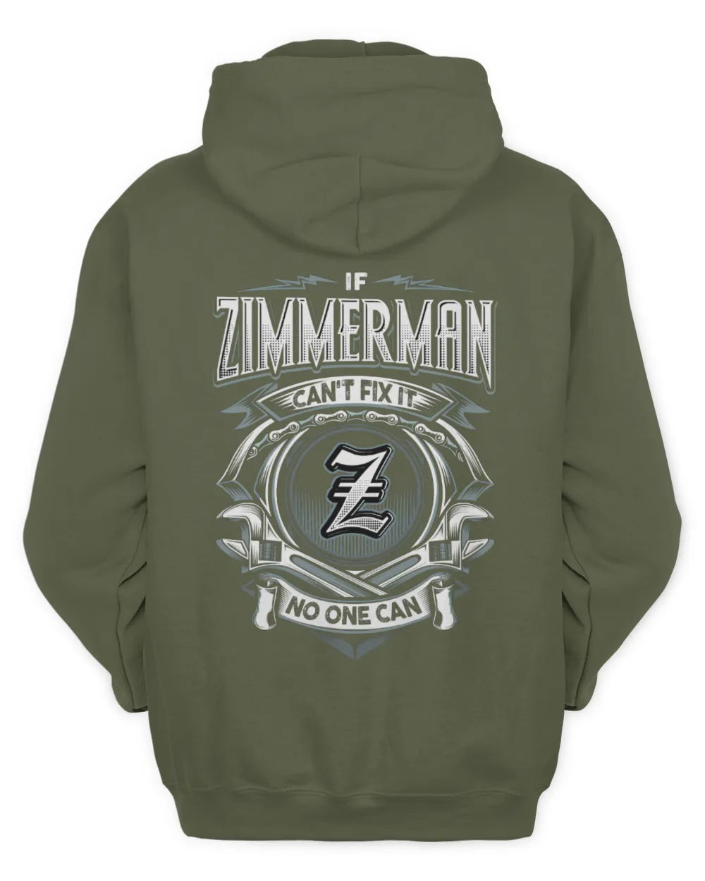 ZIMMERMAN AP81-K4-626 - Personalized Ahmed Quote Apparel “If Ahmed Can't Fix It, No One Can” - Unisex Hoodie - Military Green