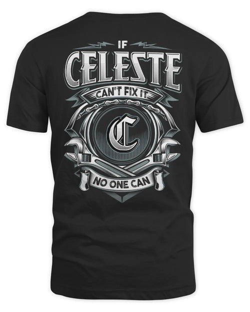 CELESTE AP81-K4-626 - Personalized Ahmed Quote Apparel “If Ahmed Can't Fix It, No One Can” - Unisex Standard T-Shirt - Black