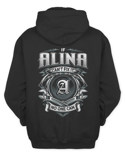 ALINA AP81-K4-626 - Personalized Ahmed Quote Apparel “If Ahmed Can't Fix It, No One Can” - Unisex Hoodie - Black