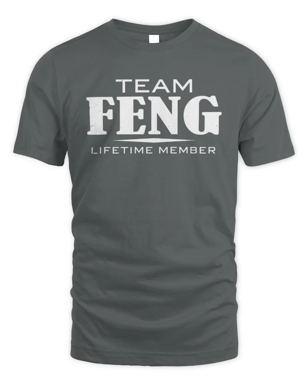 FENG BL62-K4-128 - Personalized “Team NAME Lifetime Member” - Unisex Standard T-Shirt - Charcoal