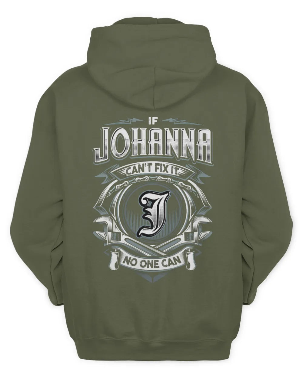 JOHANNA AP81-K4-626 - Personalized Ahmed Quote Apparel “If Ahmed Can't Fix It, No One Can” - Unisex Hoodie - Military Green