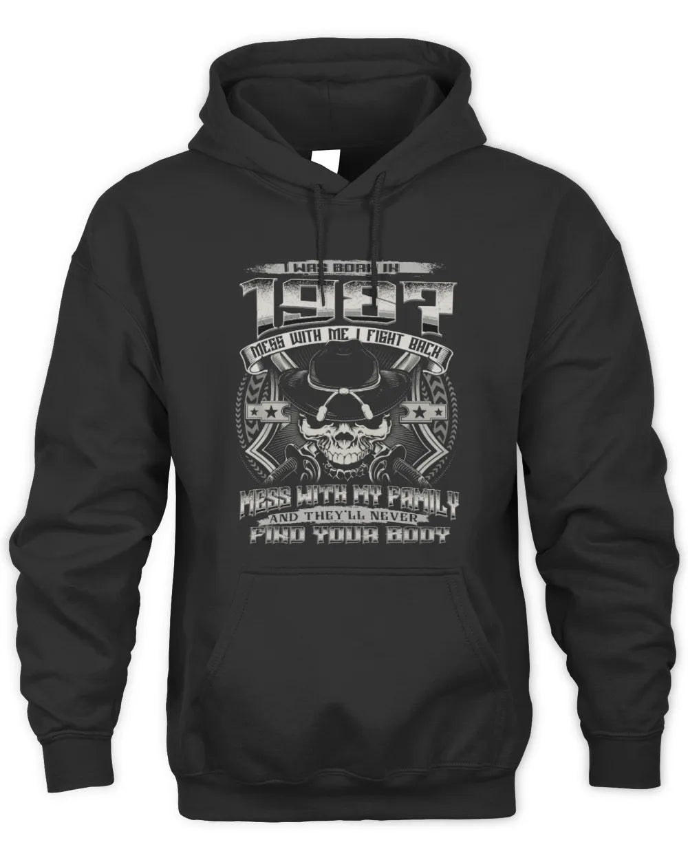 1987 HH89-K2 – Protective Family Quote T-Shirt - Unisex Hoodie - Black