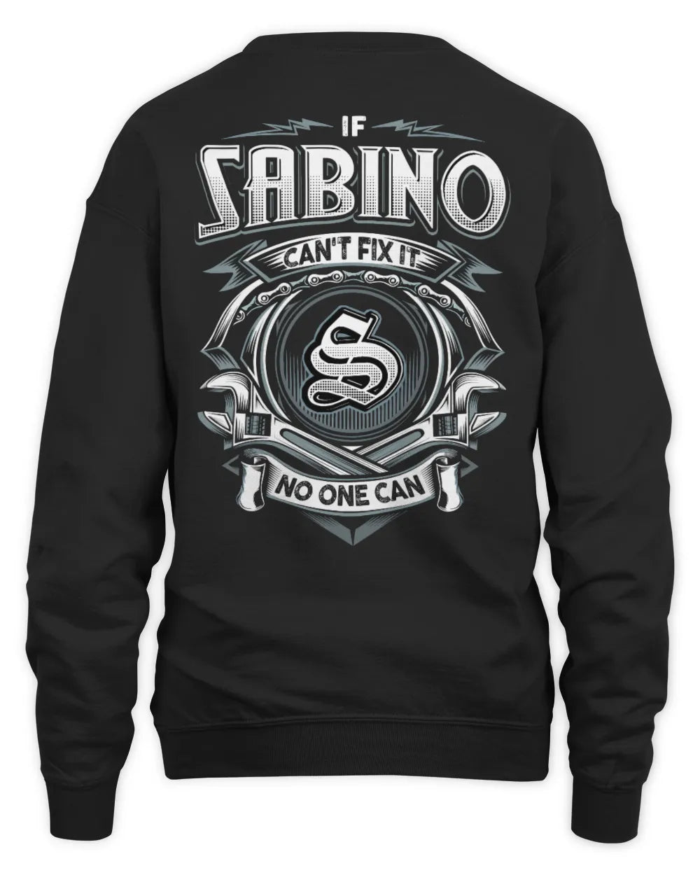 SABINO AP81-K4-626 - Personalized Ahmed Quote Apparel “If Ahmed Can't Fix It, No One Can” - Unisex Sweatshirt - Black