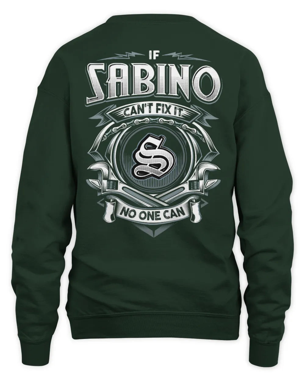 SABINO AP81-K4-626 - Personalized Ahmed Quote Apparel “If Ahmed Can't Fix It, No One Can” - Unisex Sweatshirt - Forest Green