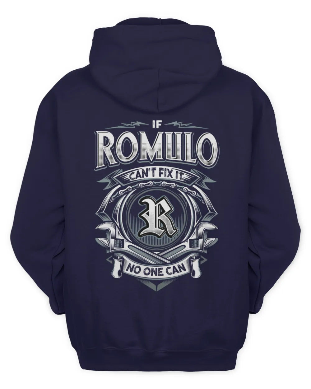 ROMULO AP81-K4-626 - Personalized Ahmed Quote Apparel “If Ahmed Can't Fix It, No One Can” - Unisex Hoodie - Navy