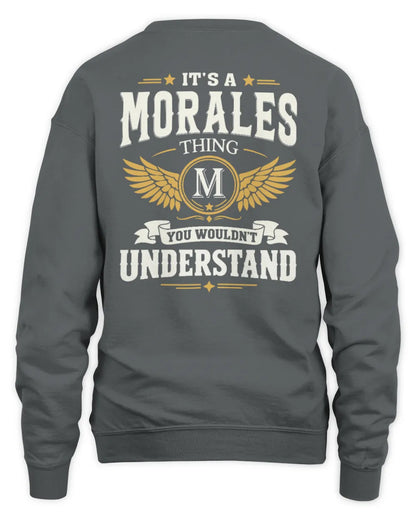 MORALES KT06-M008 It’s a [NAME] Thing – You Wouldn’t Understand | Personalized Vintage T-Shirt - Unisex Sweatshirt - Charcoal