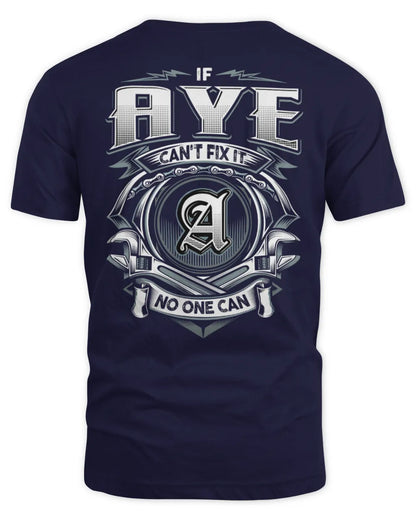 AYE AP81-K4-626 - Personalized Ahmed Quote Apparel “If Ahmed Can't Fix It, No One Can” - Unisex Standard T-Shirt - Navy