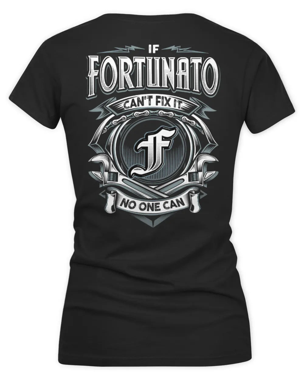 FORTUNATO AP81-K4-626 - Personalized Ahmed Quote Apparel “If Ahmed Can't Fix It, No One Can” - Women's V-Neck T-Shirt - Black