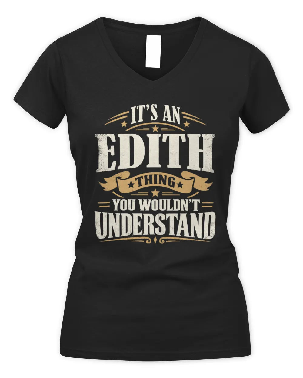 EDITH P08 TH51 - Personalized “It’s a/an [NAME] Thing – You Wouldn’t Understand” Shirt - Women's V-Neck T-Shirt - Black