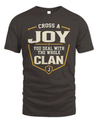 JOY NT1-K008 Cross A/An NAME, You Deal With the Whole Clan | Personalized Vintage T-Shirt - Unisex Standard T-Shirt - Dark Chocolate