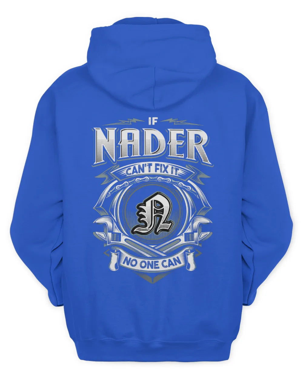 NADER AP81-K4-626 - Personalized Ahmed Quote Apparel “If Ahmed Can't Fix It, No One Can” - Unisex Hoodie - Royal